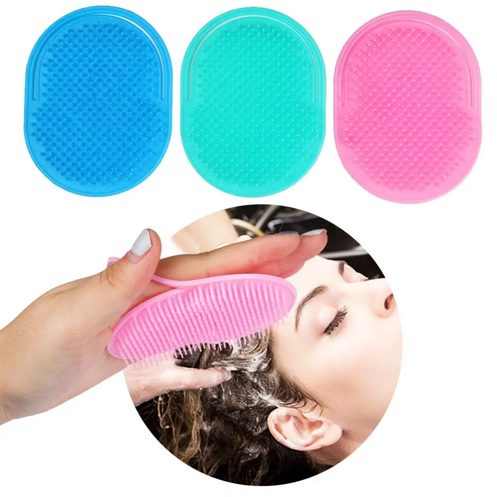 Wet and Dry Soft Scalp Massage Brush Head Hair Cleaning Household Shower Handheld Silicone Shampoo Brush Scalp Massage Care Comb