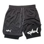 Men's Summer Double-Layer 2-in-1 Shorts for Jogging Exercise Quick Drying Breathable Dry Healthy Fitness Running Pants