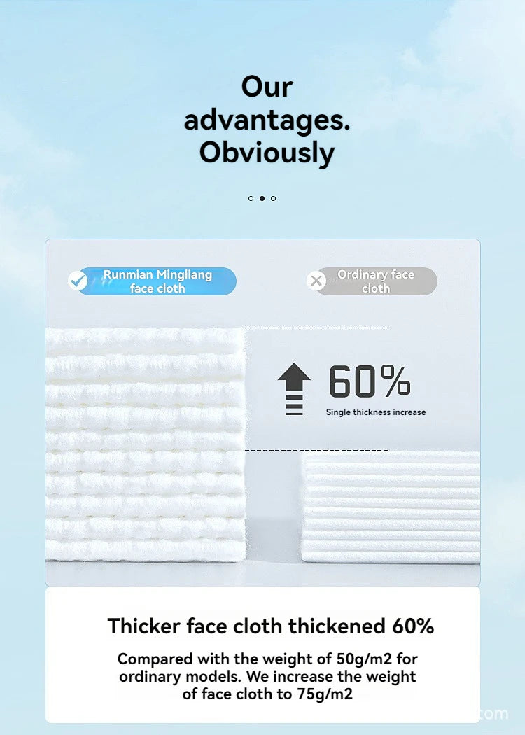 Thickened Disposable Facial Towels - Gentle and Absorbent Cotton Makeup Remover Wipes