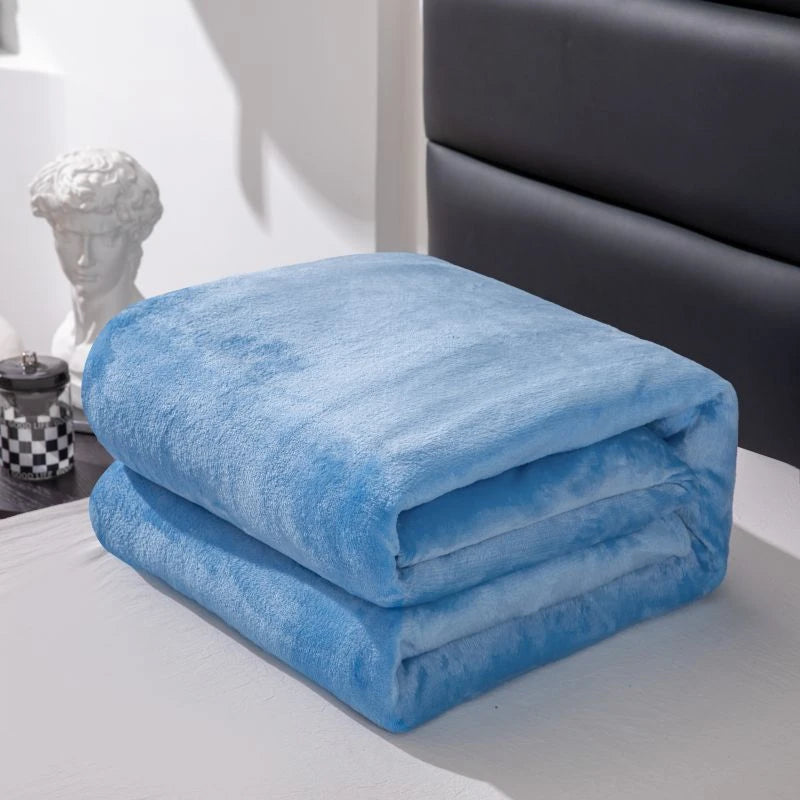 Flannel Blanket - High-weight Multi-functional Soft Blanket with Skin-friendly Texture and Multiple Color Options Available