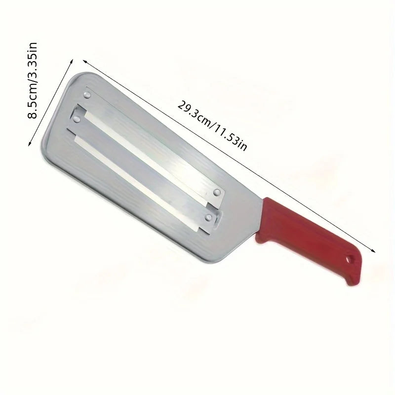 1pc, Cabbage Kitchen Knife, Cabbage Hand Chopper, Metal Sauerkraut Knife, Double Slice Planer, Vegetable Knife, Slice Knife