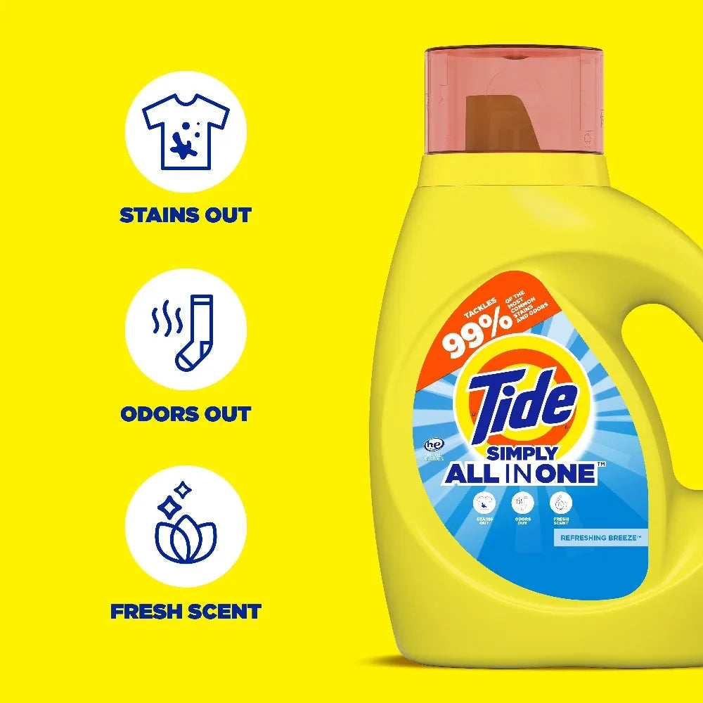 Limited-Time Special Price! Liquid Laundry Detergent, Refreshing Breeze, Bulk Large Capacity Family Size