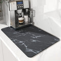 Coffee Machine Mat Rubber Backing Water-Absorbent Dish Drying Pad Kitchen Worktop Drainage Mat Home Decor