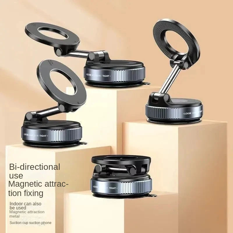Magnetic Car Phone Holder Suction Cup Car Navigation Multi-function Rotating Folding Fixed Phone Holder