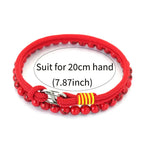Business 2Pcs Luck Red Bracelet Set Men 6mm Stone Beads Handmade Nylon String Wristband Valentine Day Gift For Husband Jewelry