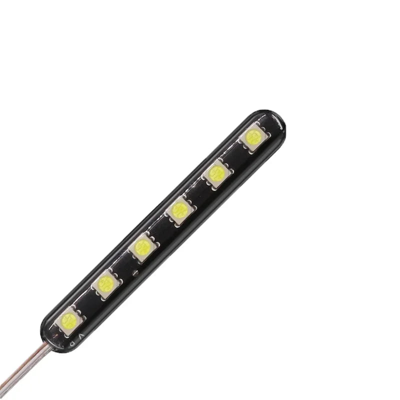 12V LED Strobe Light Strip for Car Motorcycle Hot-selling Cars License LED Medium Grid Flash Strips Auto Exterior Accessories
