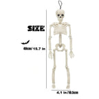40cm Halloween Movable Skeleton Fake Human Skull Bones Halloween Party Home Bar Decorations Haunted House Horror Props Ornament