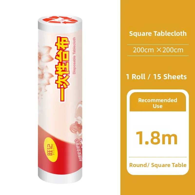 Disposable Plastic Tablecloth Thiened Waterproof Transparent Small Dining Cloth Home Use round Rectangle Square Tablecloth