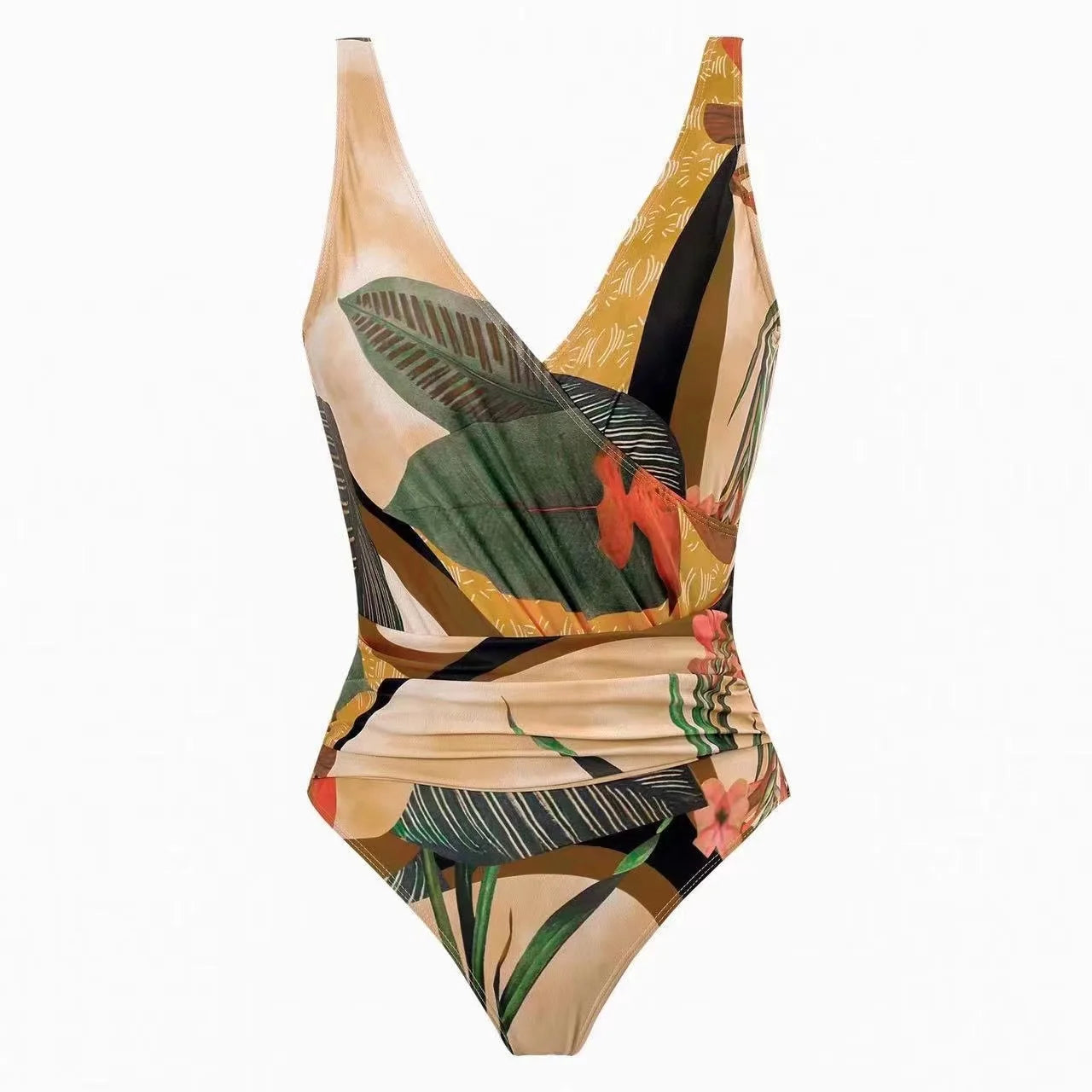 Sexy Slimming One-Piece Swimsuit Women's Beach Dress Set Fashionable Thermal Spa Swimming Bikini Full Coverage Fixed Chest Pad
