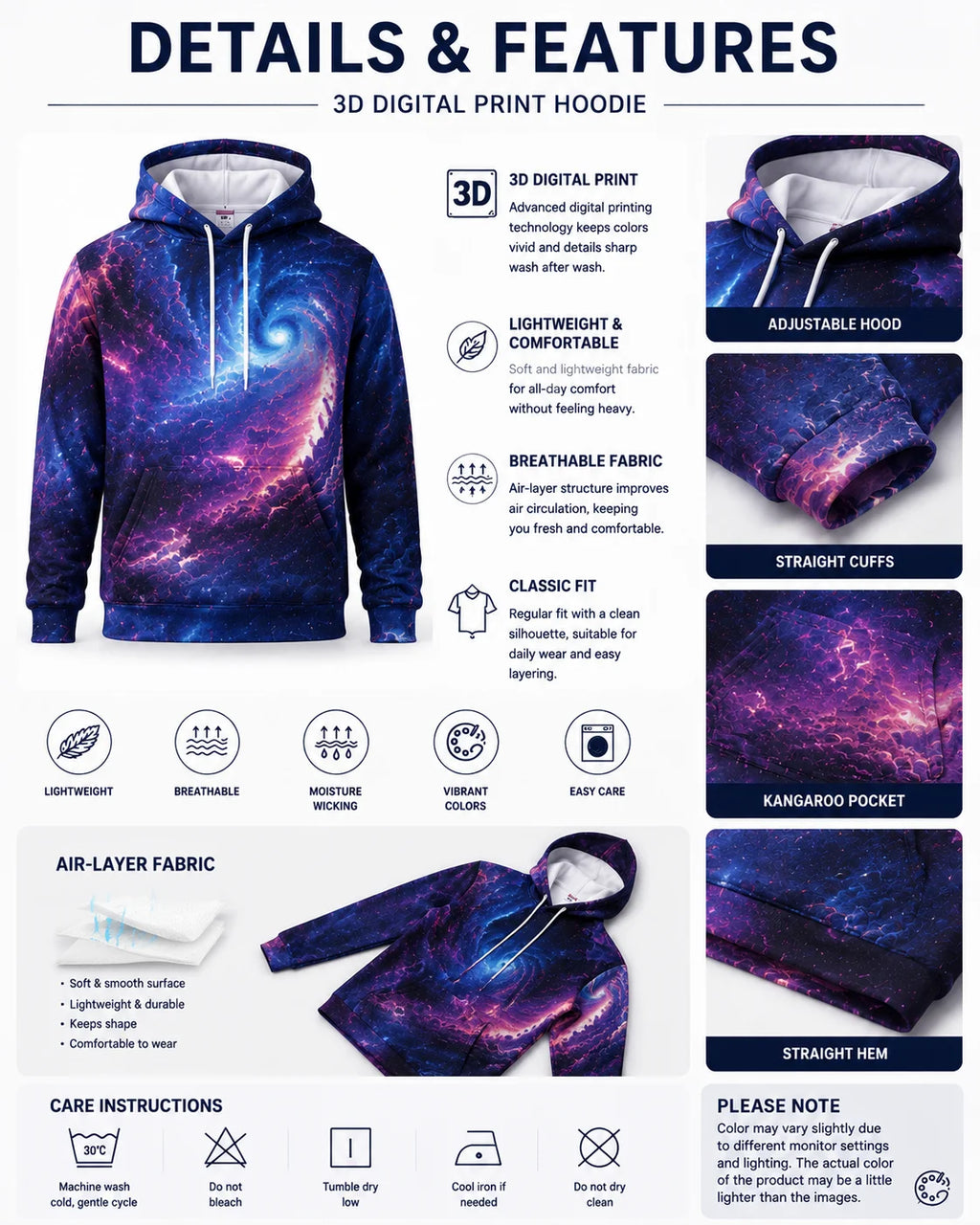 Men's Halloween Pumpkin 3D Printed Hoodie, Festive Graphic Sweatshirt, Long Sleeve Casual Gift Streetwear Men Clothing Tops