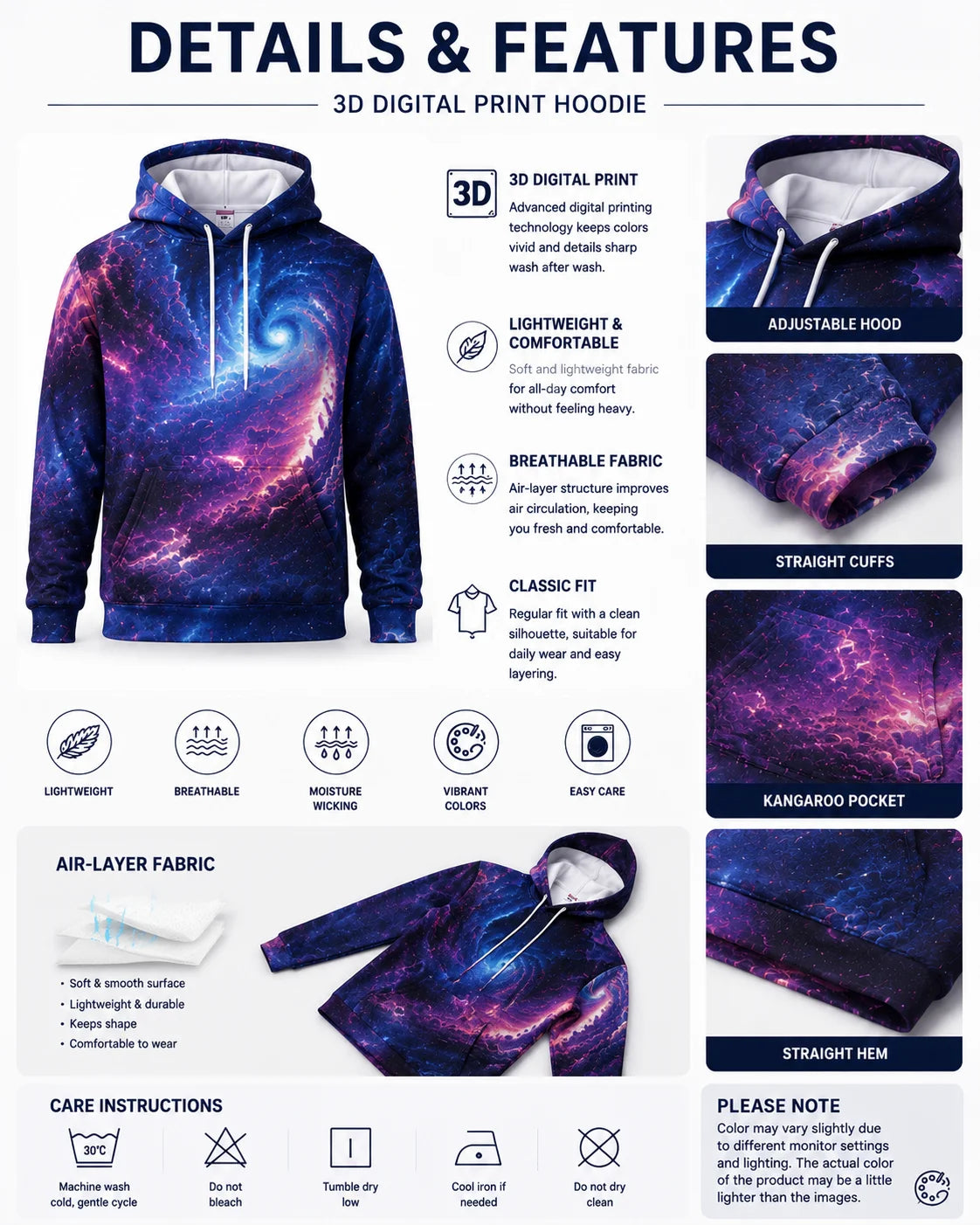 Men's Halloween Pumpkin 3D Printed Hoodie, Festive Graphic Sweatshirt, Long Sleeve Casual Gift Streetwear Men Clothing Tops