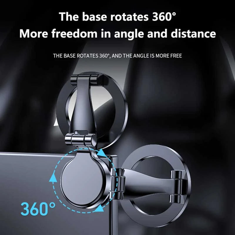 Upgrade MagSafe Car Phone Holder Car Magnetic Phone Stand Strong Magnetic 360°Rotatable Foldable Metal Suction Cup Phone Mount