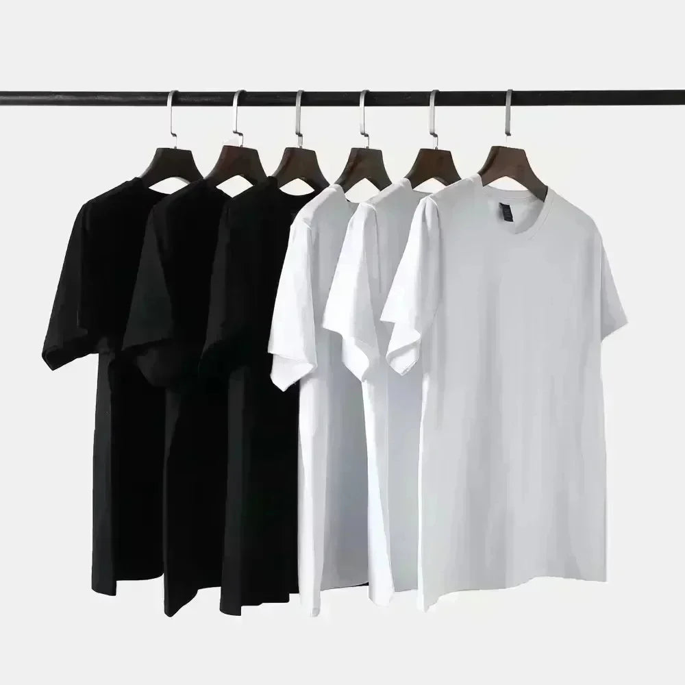 Streetwear Black Tee Bold White Simple Skull Front Graphic T Shirt Oversized Emo Punk Style Soft Cotton Daily Unisex Tee