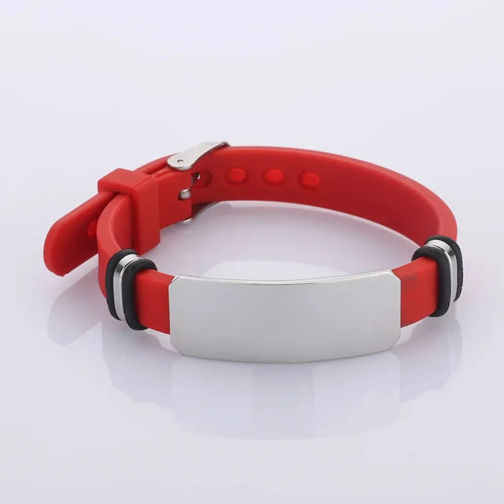 Fashion Couple Bracelets Stainless Steel Silicone Multi-color Wristband Valentine's Day Gifts Jewelry