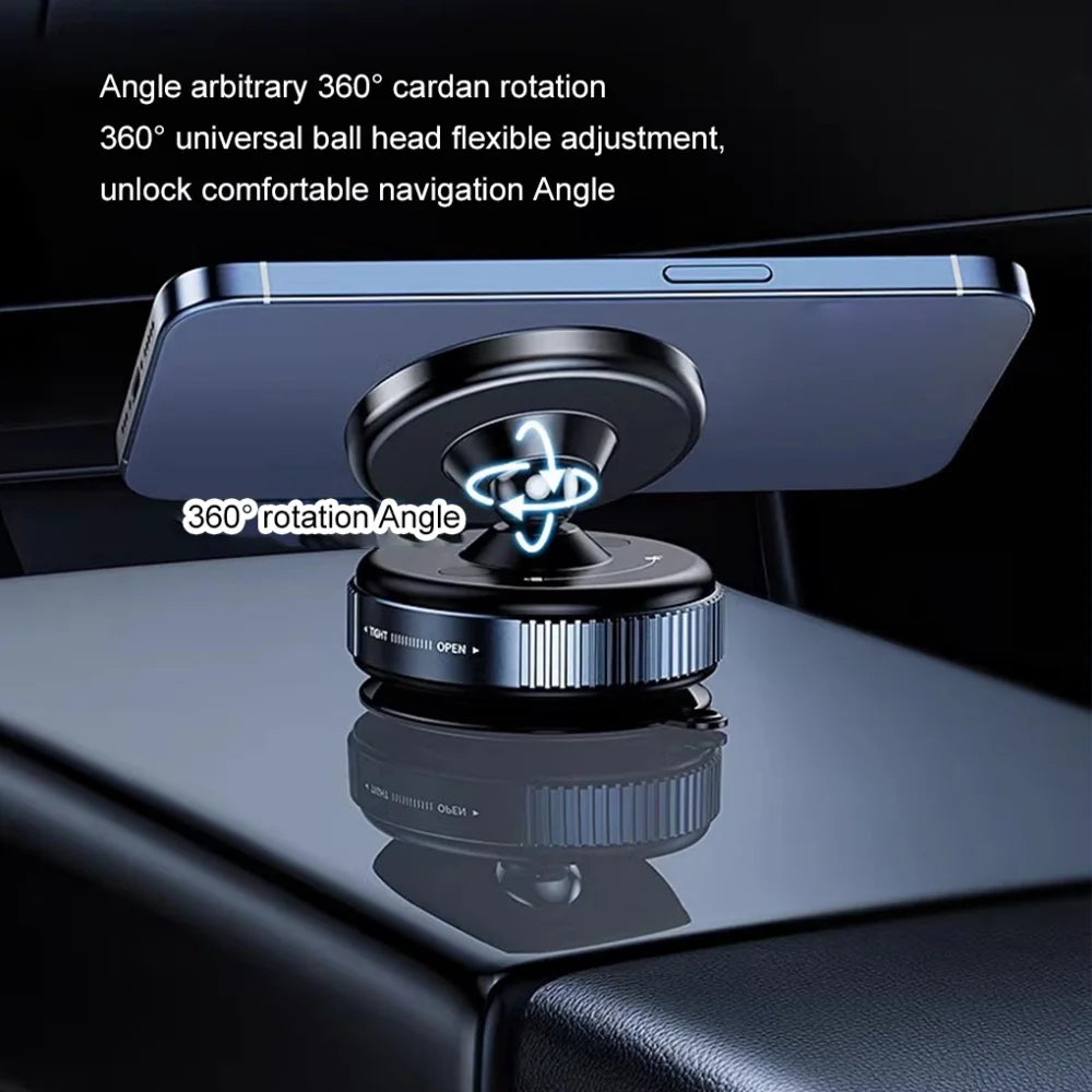 360° Adjustable Vacuum Magnetic Suction Cup Mobile Phone Holder Suitable For Car/ Gym/Mirror/Smooth Surface Hands-free Suction