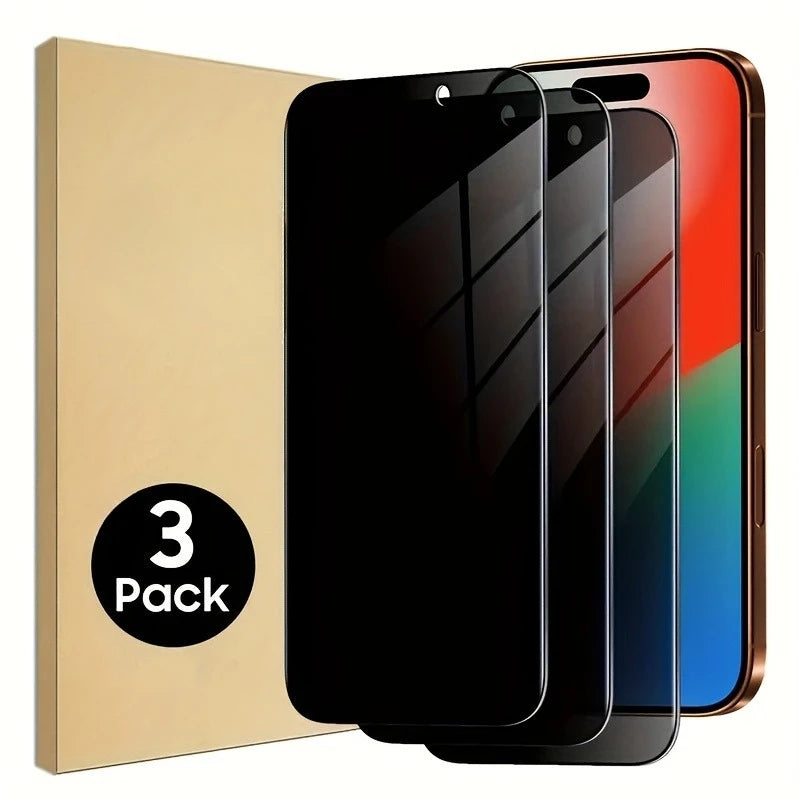 3Pack Privacy Screen Protector for iPhone 11 12 13 14 15 16 17 Pro Max 16e Air Protective Glass For iphone 13 12 Mini Glass