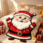 Christmas Warm Plush Blanket Irregular Santa Claus Flannel Blanket Sofa Blanket Home Leisure Essential, Office Nap Blanket