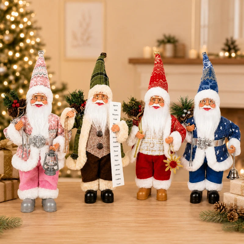 1PC  Santa Claus Ornament Christmas/New Year Home Desktop/Window/Fireplace Decoration Creative Festive Atmosphere Decoration