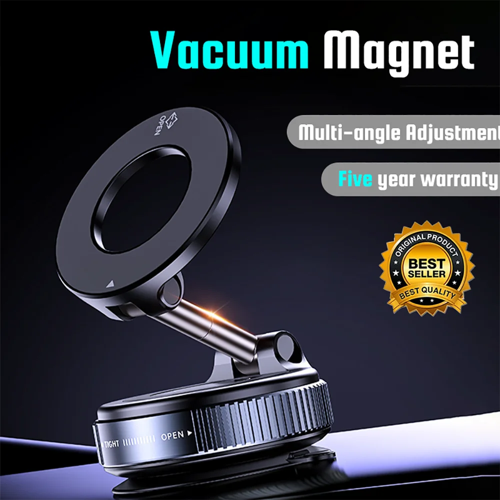 Car Magnetic Mobile Phone Holder 360 Rotatable Foldable Vacuum Suction Cup Stand Portable Universal Adsorption Smartphone Holder