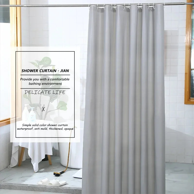 Clear Shower Curtain Plastic Shower Liner PEVA 180x180CM Lightweight Waterproof Shower Curtains for Bathroom with Magnets&Hooks