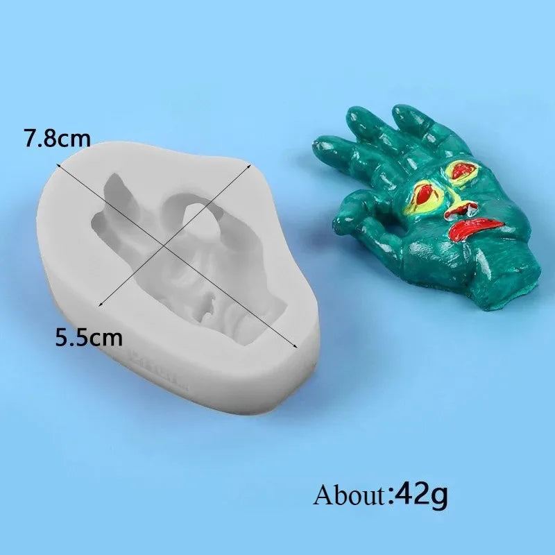 Non-Stick Halloween Silicone Baking Molds | DIY Candy Chocolate Fondant Maker | Ghost Pumpkin Bat Skull Witch Hat Shapes
