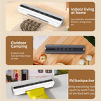 Wireless Charging Vacuum Food Sealer Machine 62KPa Mini Home Use Food Packaging Sealer Machine Plastic Seal Freshness Saving