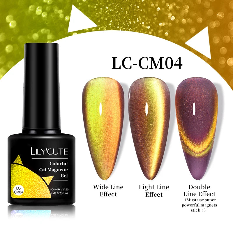 LILYCUTE 7ml Fruit Grape Purple Cat Magnetic Gel Nail Polish Vernis Semi Permanent Soak Off Colorful Gel Polish Nails Supplies