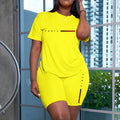 2026 Summer Two Piece Set for Women T-Shirts and Shorts Ladies Casual O-Neck Pullover Short Sleeve T-Shirt Casual Tracksuit
