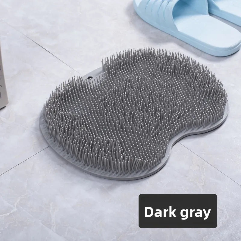 Foot Wash Brush Rub Back with Sucker Brush Bathroom Tool Foot Massage Pad Shower Massage Mat Exfoliating Bath Pad Bath Sponge