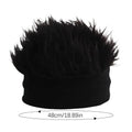 Hat with Wig Knitted Spiked Hairs Realistic Hip Hop Wig Hat Men Women Cold Weather Hats for Daily Wear Party Cosplay