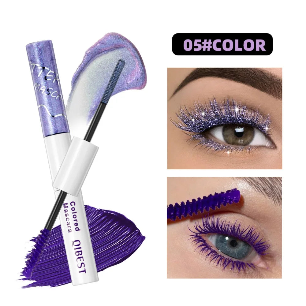Double Head 2 IN 1 Mascara Silk Fiber Lash Mascara Volume Waterproof Lasting Non-Smudging Thick Thin Curling Mascara Eyes Makeup