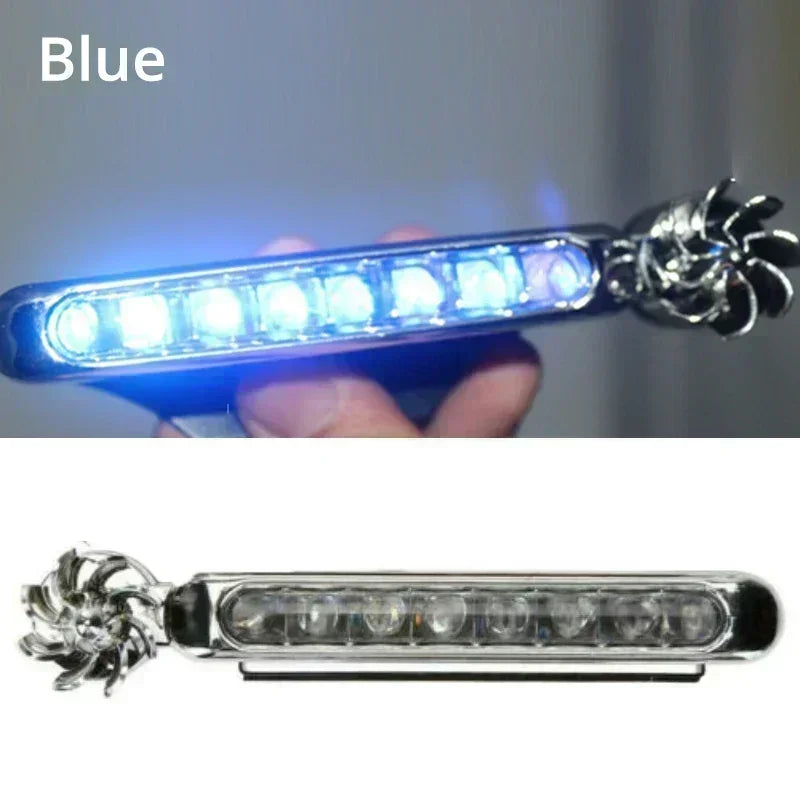 1/2Pcs Car LED DayTime Running Light Wind Powered LED Floodlights Auxiliary Lighting Motorcycle Lamp Automobile Day Headlight