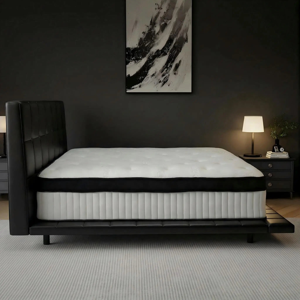 10/12 Inch Queen Twin Full King Size Hybrid Mattresses in a Box with Individual Pocket Springs - Medium Firm and Pressure Relief