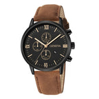 2pcs and 1pcs luxury men's leather strap quartz watch set is the perfect gift for school graduation ceremonies or any occasion
