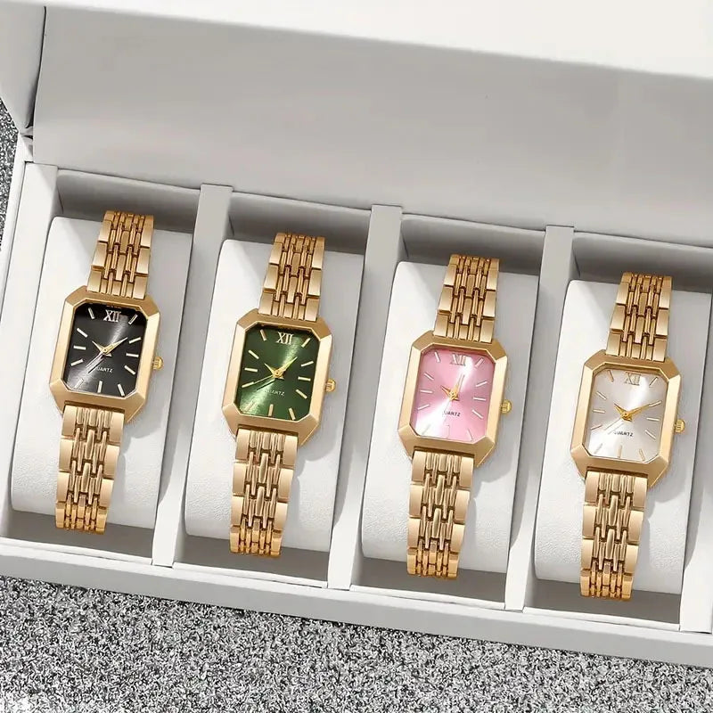 2pcs/set Luxury Women's Quartz Watch with LOVE Bracelet Watch Set Fashion Alloy Band Business Ladies Watches Female Clock Gifts