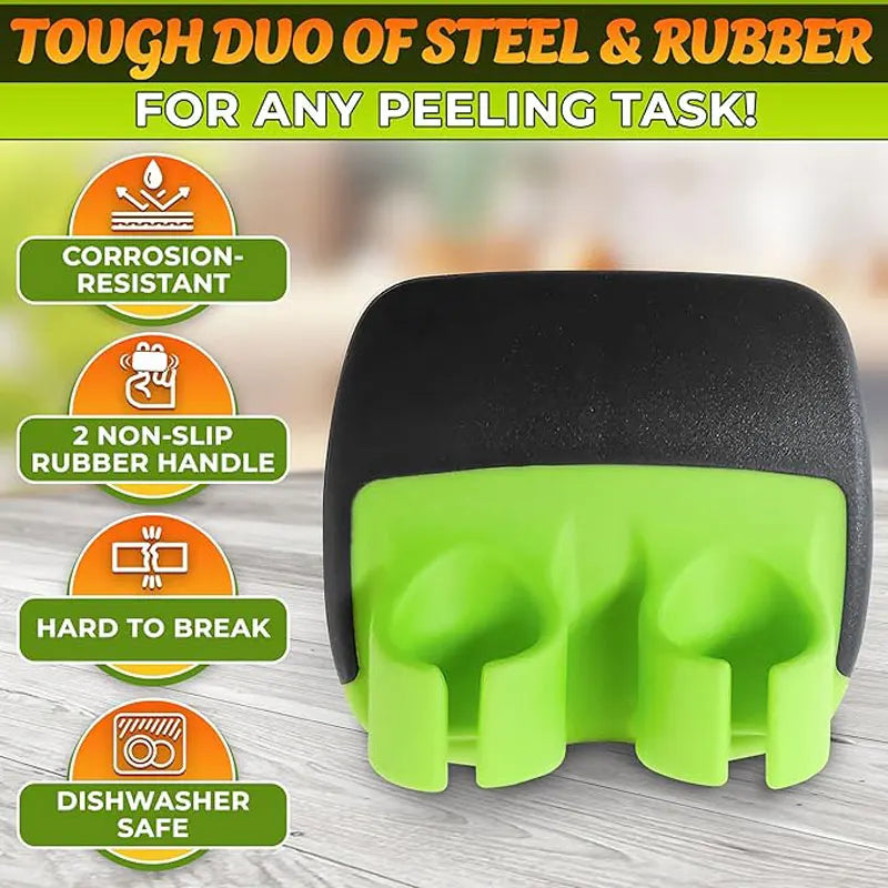 1 Easy and Convenient Black Green Peeler, Sharp Blade, Non Slip Grip, Suitable for Kitchen and Camping