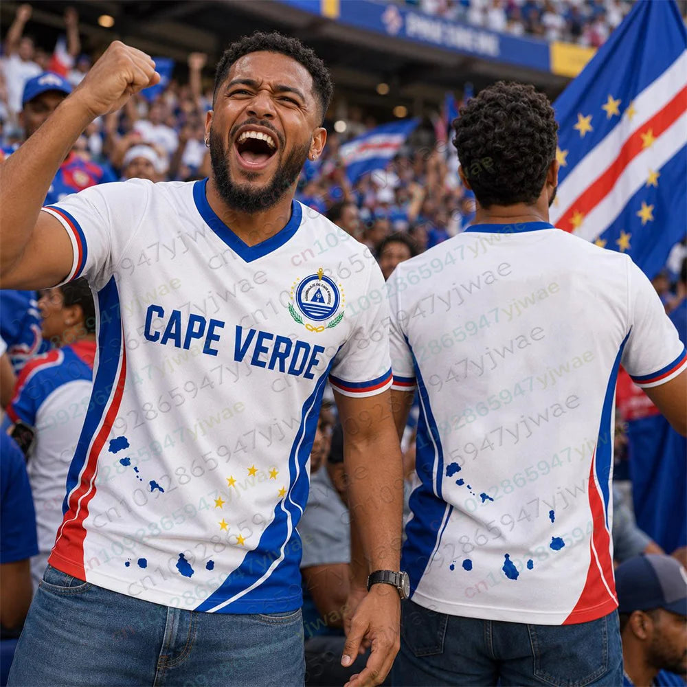 Cabo Verde No.1 goalkeeper Football Jersey Soccer Shirt Top Loose Breathable Speed Drying Sportswear Top Men Women T-Shirt