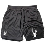 Summer for Men Shorts 2-in-1 Gym Breathable Running Jogging Casual Sportswear Quick Dry Fitness Double Layer Fashion Double Deck