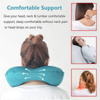 Press On Inflatable Pillow to Relax Neck Travel U-shaped Pillow Foldable and Portable With Leak Proof Device Ordinary U-shaped