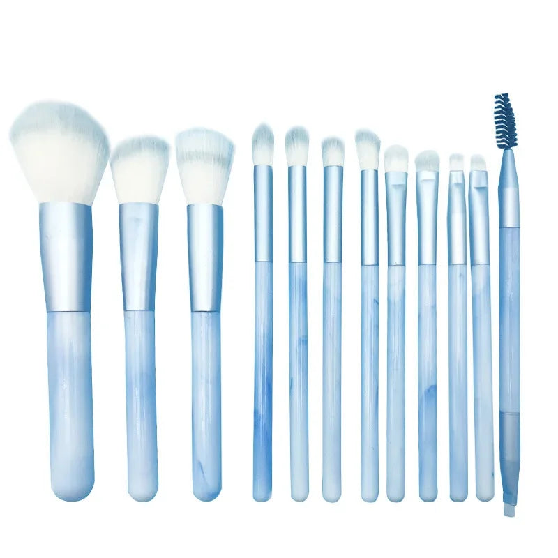 12pcs Professional Makeup Brush Set Premium Synthetic Foundation Concealer Powder Eyeshadow Blush Brushes Hygienic Beauty Tools
