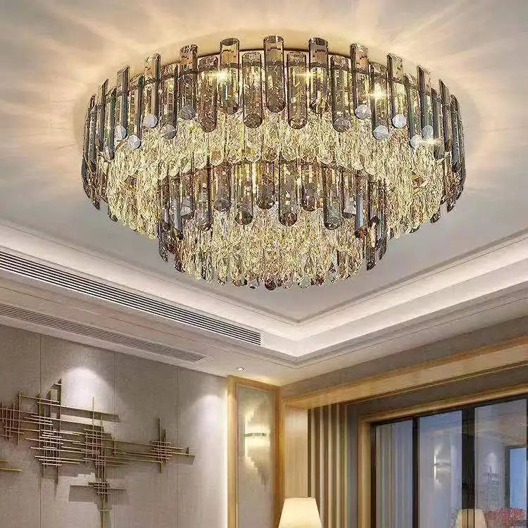 Nordic Gold Crystal Chandeliers LED Luxury Ceiling Lights for Dining Living Room Bedroom Kitchen Island Lighting
