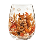Novelty 2D Print Christmas Wine Glass Elf Snowflake Christmas Art Cup Animal Autumn Leaf Clear Stemless Glass Home Decor