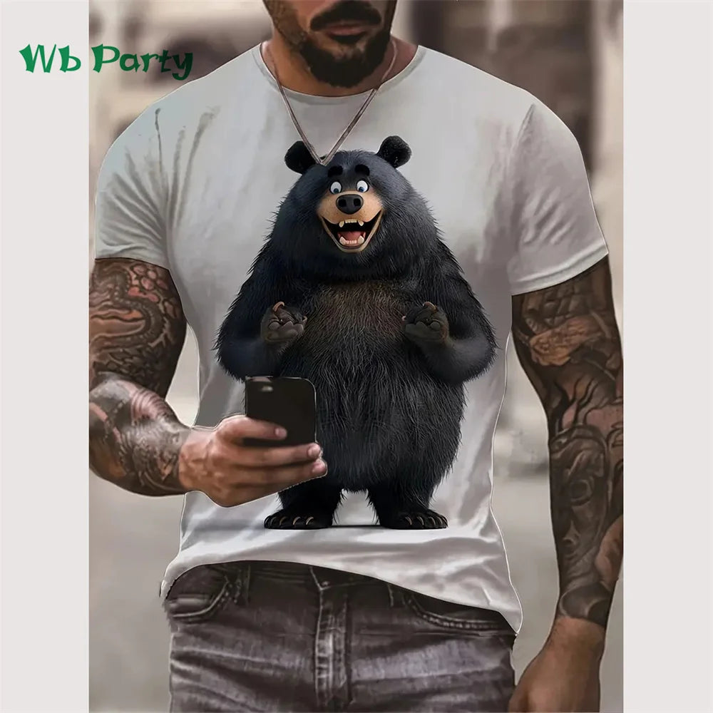Cat Print T-shirt Men Short Sleeve Men's Summer T-shirts Cat Shirts Graphic Tee Men's Summer Clothes Men Short Sleeve T-shirt