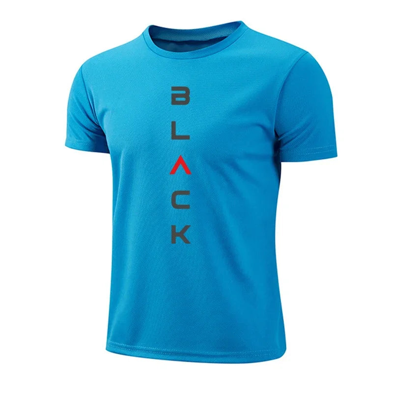 2026 Brand New Men Exercise Trainning T-shirt Cool Marathon Tees Summer Male Gym Outdoor Fitness Running Short Sleeved Top
