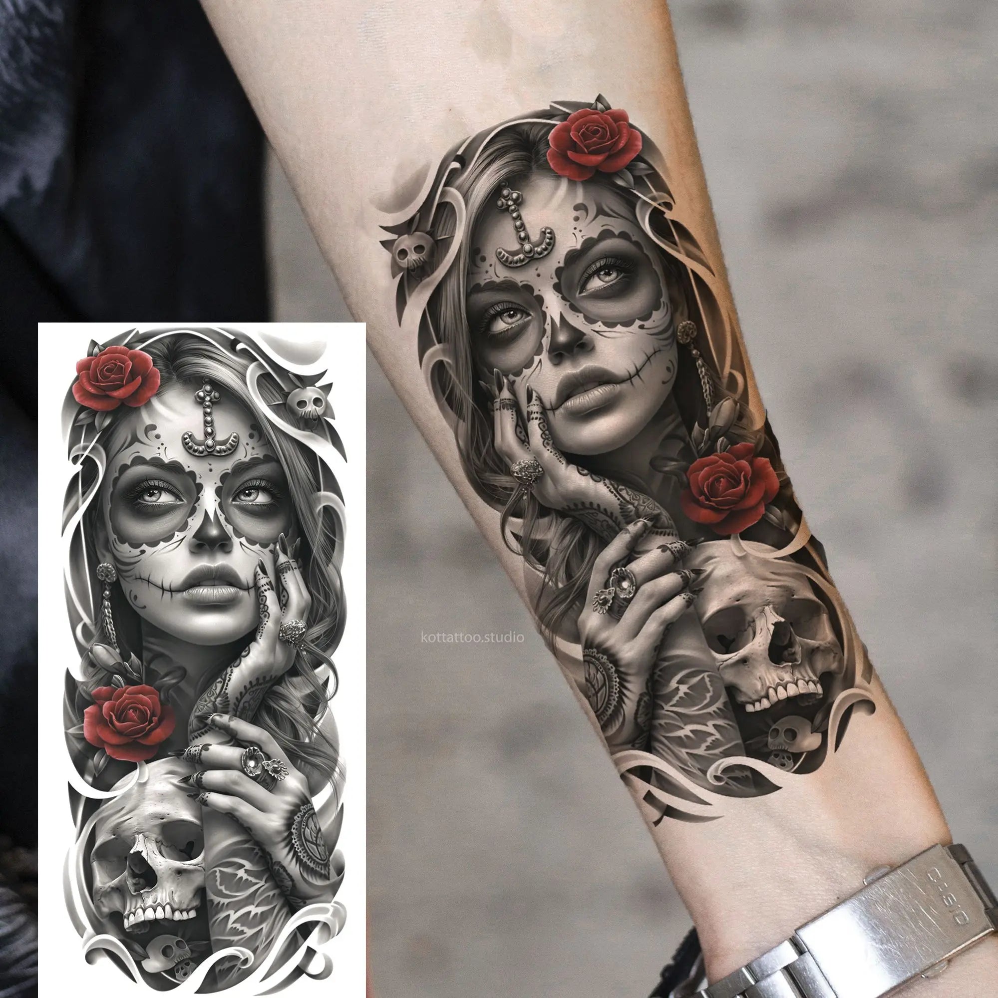 1 Sheet Joker Bad Guy Gangster Temporary Tattoos For Men Women Realistic Fake Tattoos Waterproof Long Lasting Arm Tatoo Stickers