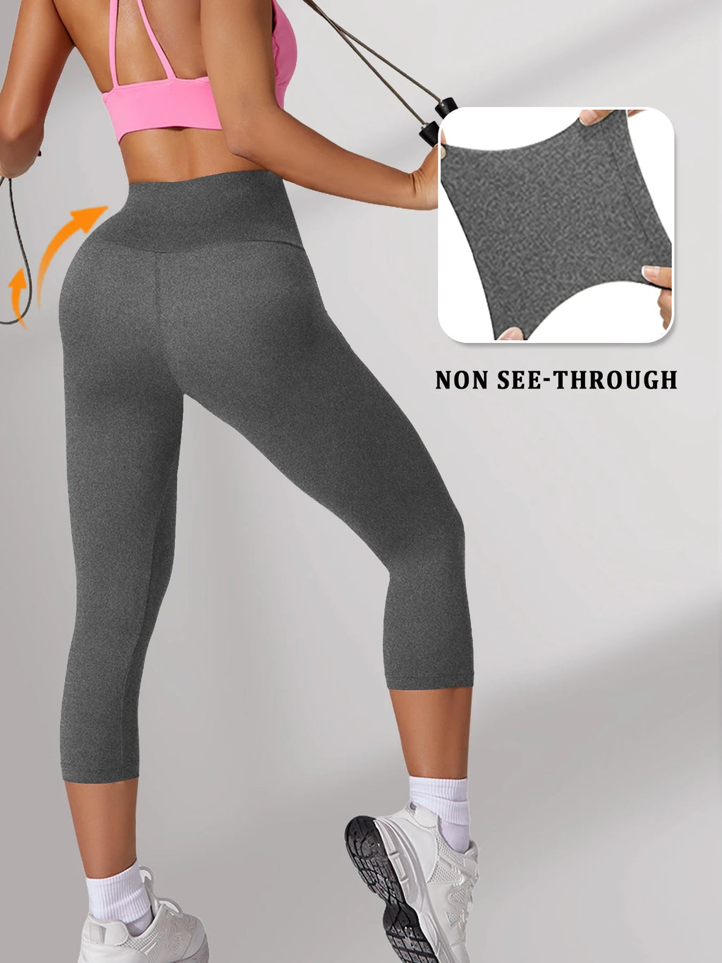 High Waisted Yoga Pants for Women Capri Pants Super Soft No See Through Workout Running Home Lounge Leggings