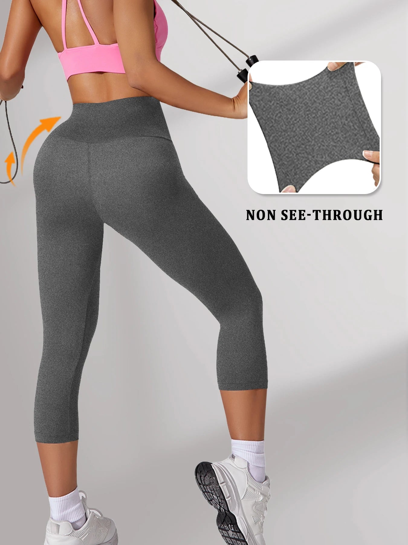 High Waisted Yoga Pants for Women Capri Pants Super Soft No See Through Workout Running Home Lounge Leggings