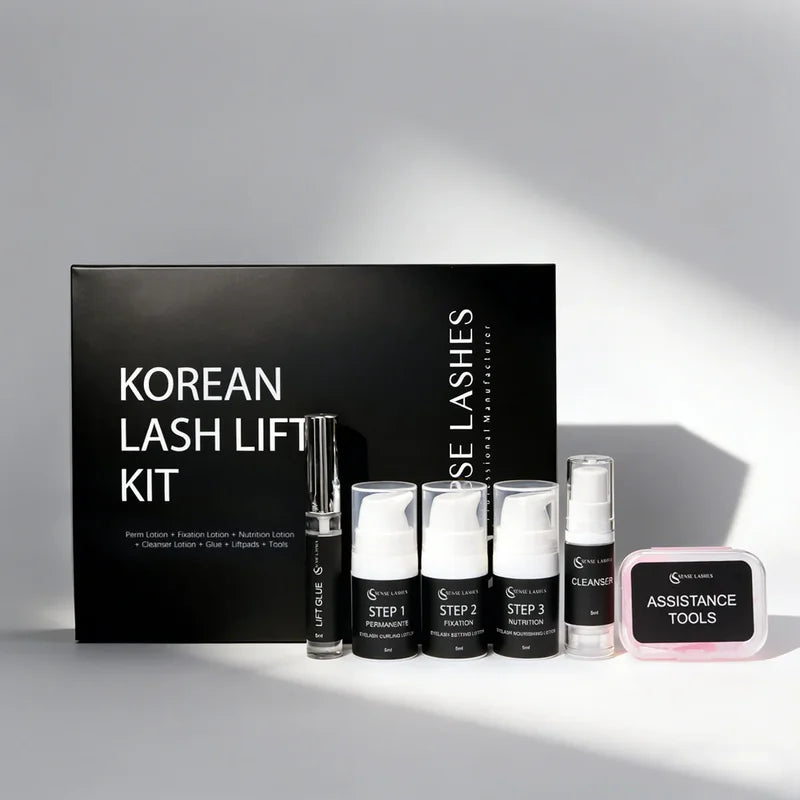 SENSE LASHES Korean Lash Lift Pro Kit Long Lasting Professional Eyelash Perm Kit for Salon & Home Use Makeup Tools