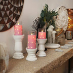 3Pcs Flameless LED Candles Lights 3D Flame Flickering Flameless Candles with Remote Timer LED Candles Halloween Christmas Decor