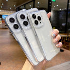 3pcs Luxury Shockproof Transparent Phone Case Set for iPhone 18 17 16 15 14 13 12 11 Pro Max 16Plus Air 17E Clear Soft TPU Cover